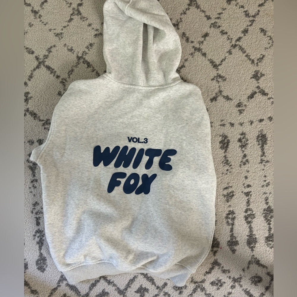 White fox hoodie